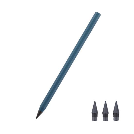 Металлический пишущий карандаш с многоразовым металлическим наконечником. Не требует чернил или заточки. Ручка для письма с плавным трением для архитекторов, художников. Карандаш с удобным захватом.