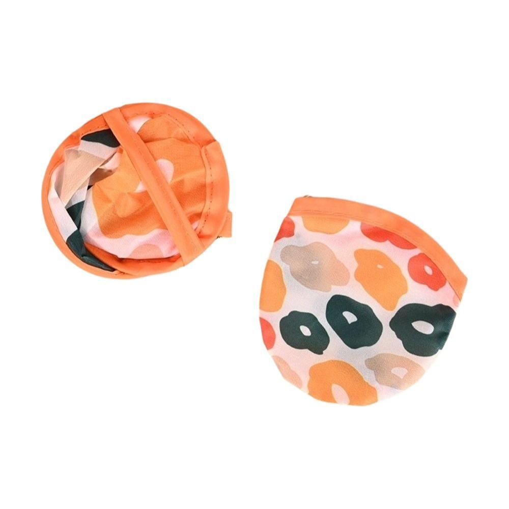 Flower Round Foldable Hand Fans Round Shape Cooling Fans Portable Pocket Fans Office