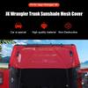 Car Rear Trunk Sunshade Mesh Sunscreen Cover for Jeep Wrangler JK 4-Door Version Exterior Accessories, UV Protection