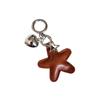 Heart Star Leather Keyring PU Colorful Pendant Charm Star Shape Keychain  Bag Hanging