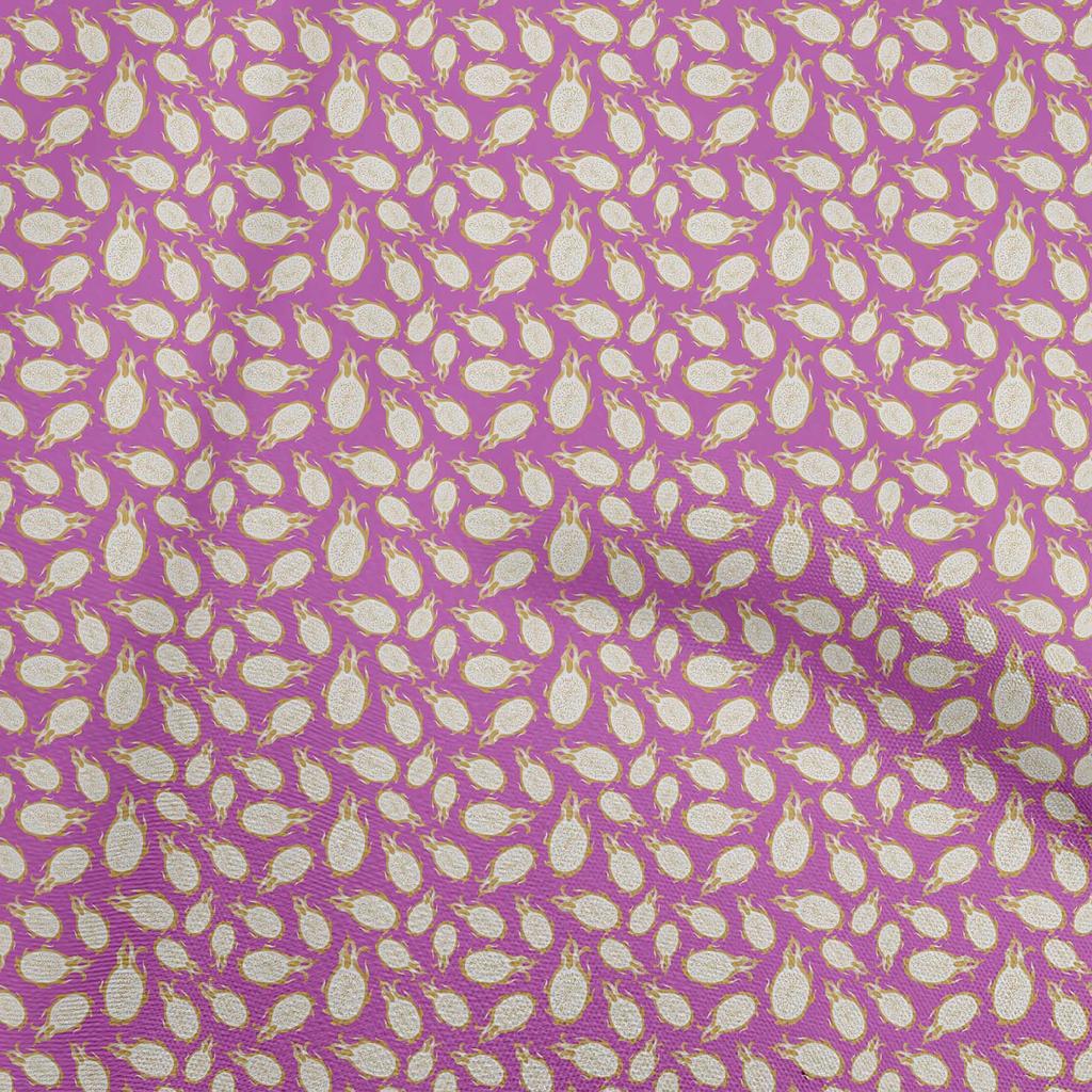 oneOone Cotton Flex Maroon Fabric Dragonfruit Diy Clothing Quilting Fabric Print Fabric By Yard 40 Inch