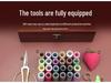High-Quality Solid Wood Sewing Box: Complete Needle & Thread Set for Home, Weddings, Dorms