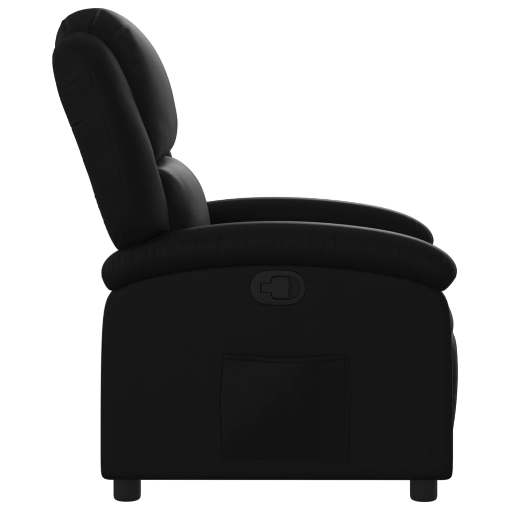 Relaxation Armchair Artificial Leather Black
