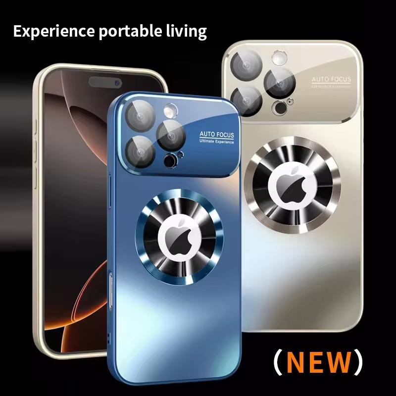 Новый роскошный матовый чехол цвета «металлический титан» для iPhone17 Air 16 15 14 Plus 13 12 11 Pro Max для Magsafe, чехол с защитой камеры и стеклянной линзой