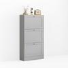 Shoe cabinet for 18 pairs of shoes, shoe furniture with 3 flip-down compartments and adjustable shelves (only includes shoe cabinet)