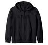Wilson Vintage Black Text Apparel Zip Hoodie