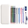 Dong-A Pencil Box Stationery Gift Set with Monami FX-153 and Essentials, White, 1 Set