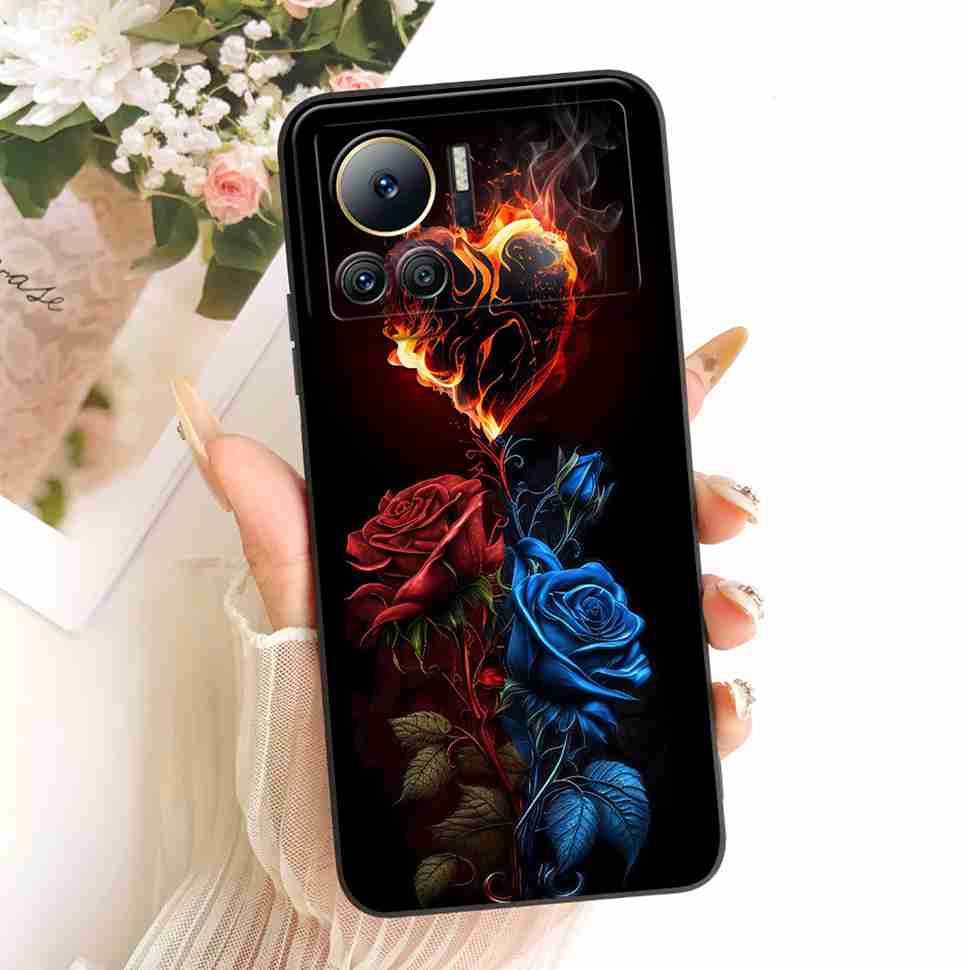 Для Infinix Note 12 VIP Чехол Милый Кот Мультяшный Цветок Силиконовая Крышка Для Infinix Note12 VIP 12 Vip X672 6.7" Чехлы Для Телефона Coque