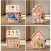 Wooden Led Light Sound And Light Busy House Mechanism Unlocking Power Switch Children'S Montessori Early Education Educational Toys
