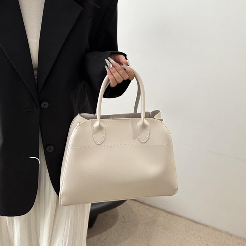 Red Color Large Size Women Handbags Retro Pure Color Shoulder Shopper Tote Bag Luxury Designer Handbags KTY