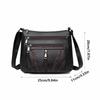 Large Capacity Women PU Shoulder Bag Minimalist Waterproof Crossbody Handbag Vintage PU Leather Messenger Bag Phone Purse