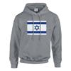Sweat à capuche - PIXELFORMA - Drapeau d'Israël - Gris - Manches longues - Col capuche