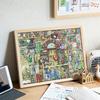 MISITU Пазл Микро 1000 Стильный Интерьер Антикварная Книжная Полка x 38 Пазл, Детали, Детали, Пейзаж, Картина, Книга, Подарок, День Рождения, Рождество, Декор,