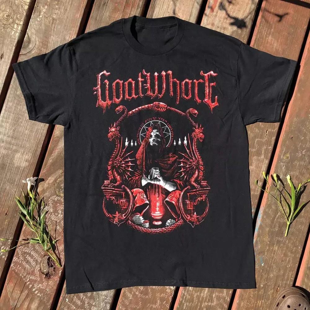 Редкая Хлопковая Подарочная Футболка Для Фаната Группы Goatwhore Черная Все Размеры Мужская.webp Унисекс Футболка