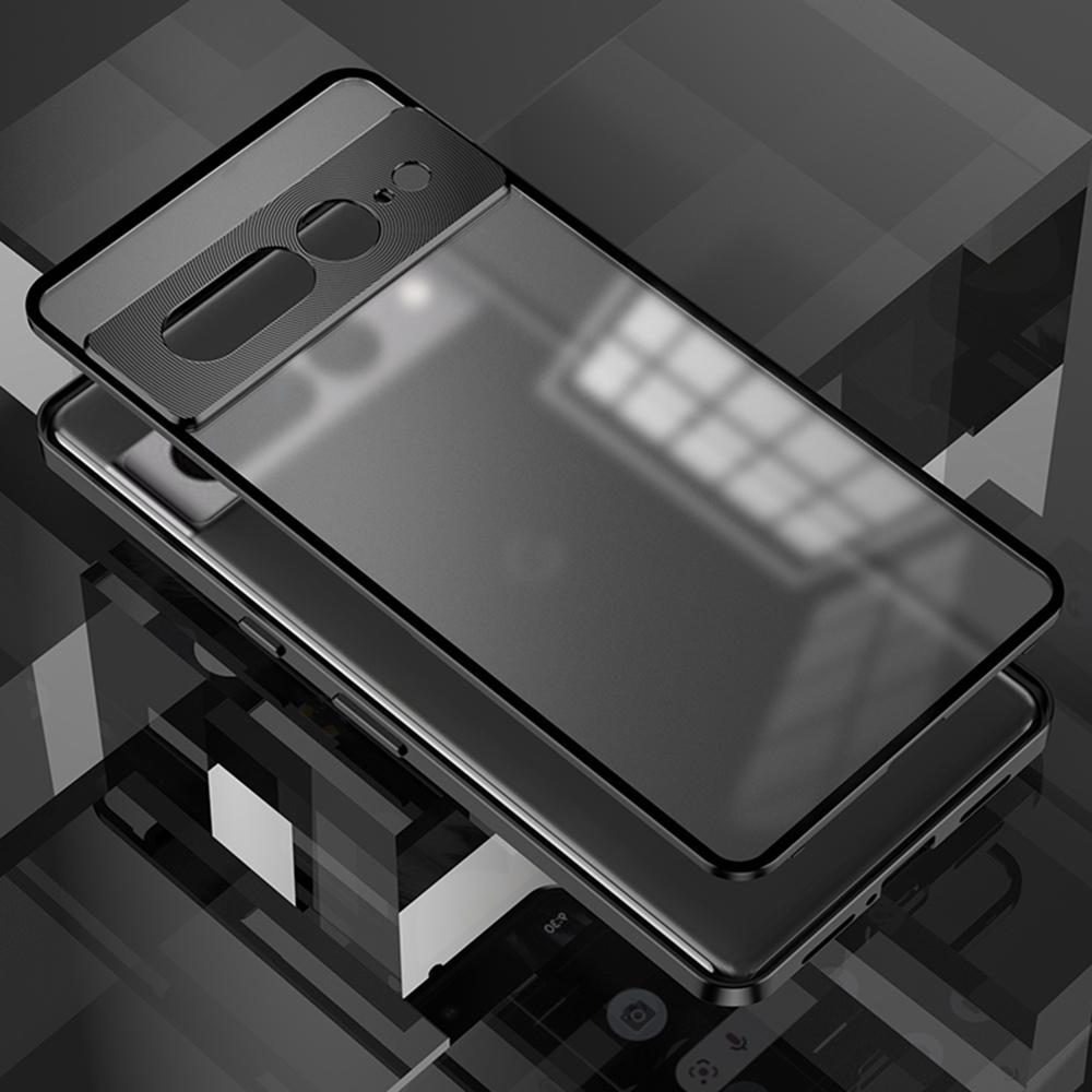 Чехол для Google Pixel 7 5G с рамкой из алюминиевого сплава, матовый чехол для ПК с защелкивающимся замком