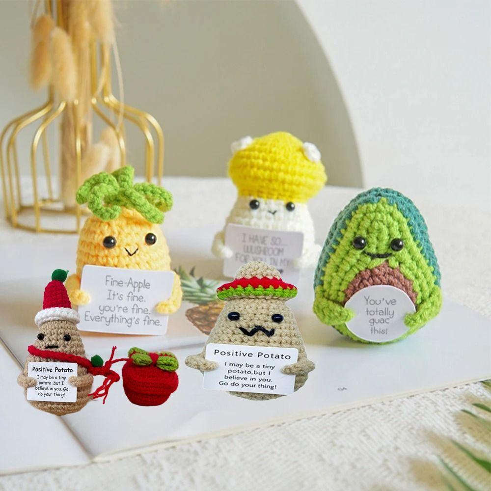 Подвеска Карманный Карманный Карманный Овощной Фрукт Кукла Вязание Шерстяная Пряжа Кукла День Рождения Праздник