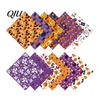 Halloween Collage Paper 12 Sheets Scrapbook Set, 6x6in Double-Sided Craft Paper, Pumpkin Ghost Bat Pattern Decorative for Journal, Card Making,