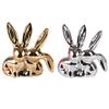 1PC Ceramic Ornament Home Decor Ceramic Landscape Accessories Rabbit Gold Double Eared Rabbit Valentine'S Day Multicolour
