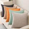 Style Solid Colour Pillow Heavy Cotton Linen Living Room Sofa Cushion Winter Waist Pillow