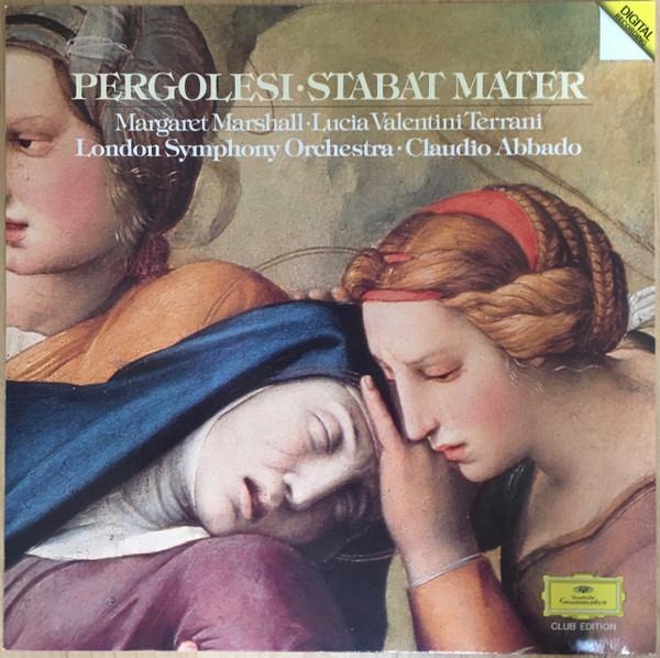 Виниловая пластинка GIOVANNI BATTISTA PERGOLESI MARGA Stabat Mater 137703 Deutsche Grammo 1985 Германия Классика Б/у