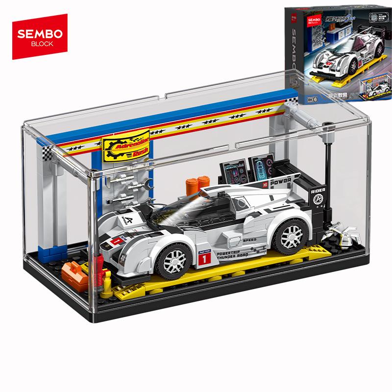 SEMBO BLOCK Technical Sports Car Supercar Model Assembly Building Block MOC Classic Vehicle Bricks Toys for kids Halloween gifts