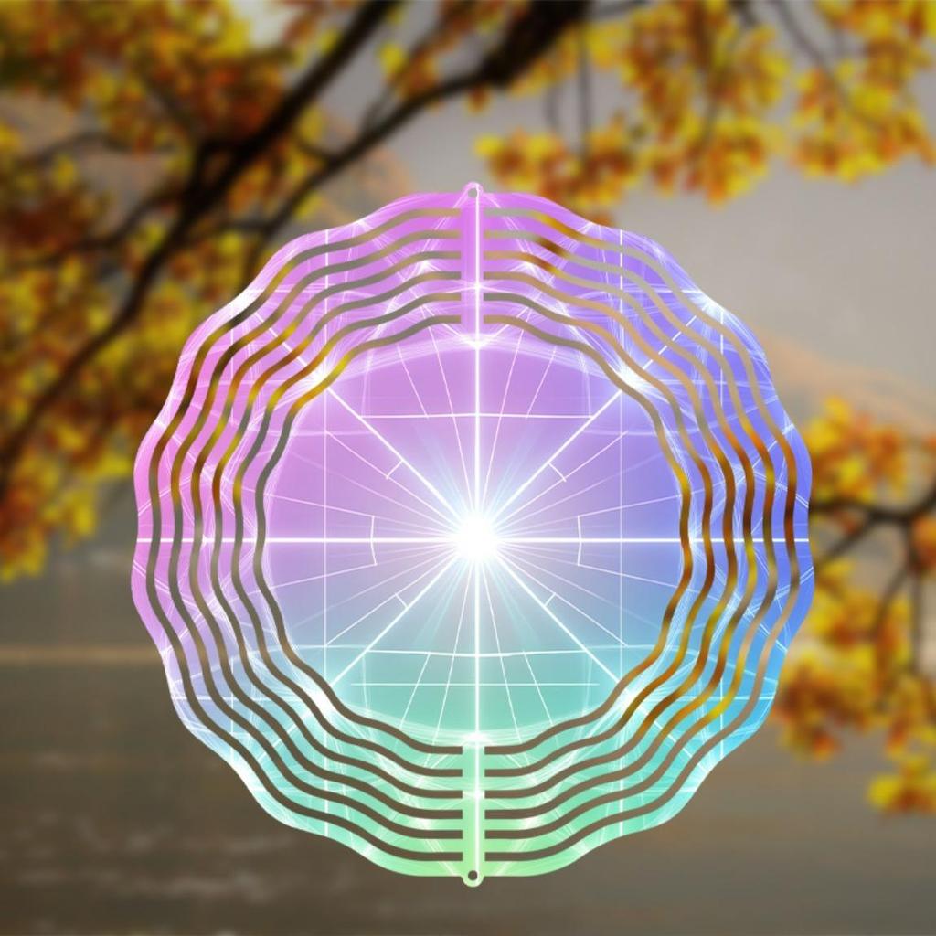 10 Inch Hanging Wind Chime Metal Garden Decor for All Seasons No Electricity Needed Dynamic Art Design 360 Degree Hook for Outdoor Indoor Use