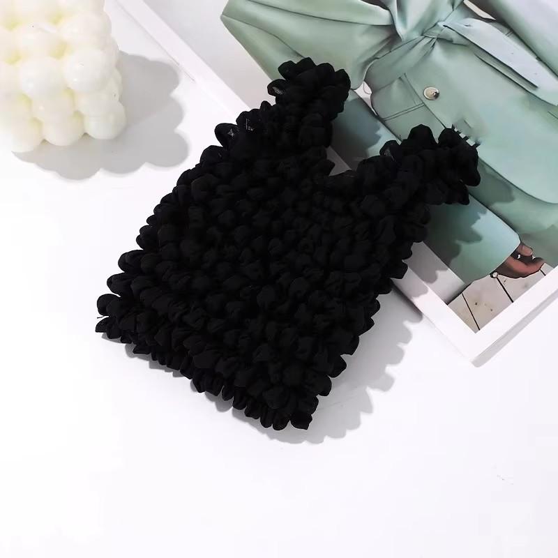 Women Expandable Shopping Bag Wrinkle Bubble Puff Multi Purpose Large Capacity Elastic Shopper Eco-Friendly Large Storage Case