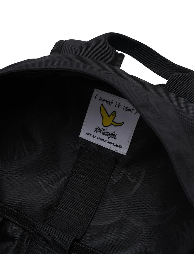 it ART BY MARK GONZALES 2P BOX Logo Backpack Rucksack 25L B4 Skateboard Commuting to School Black Black x Red (What isNt) Men's Women's
