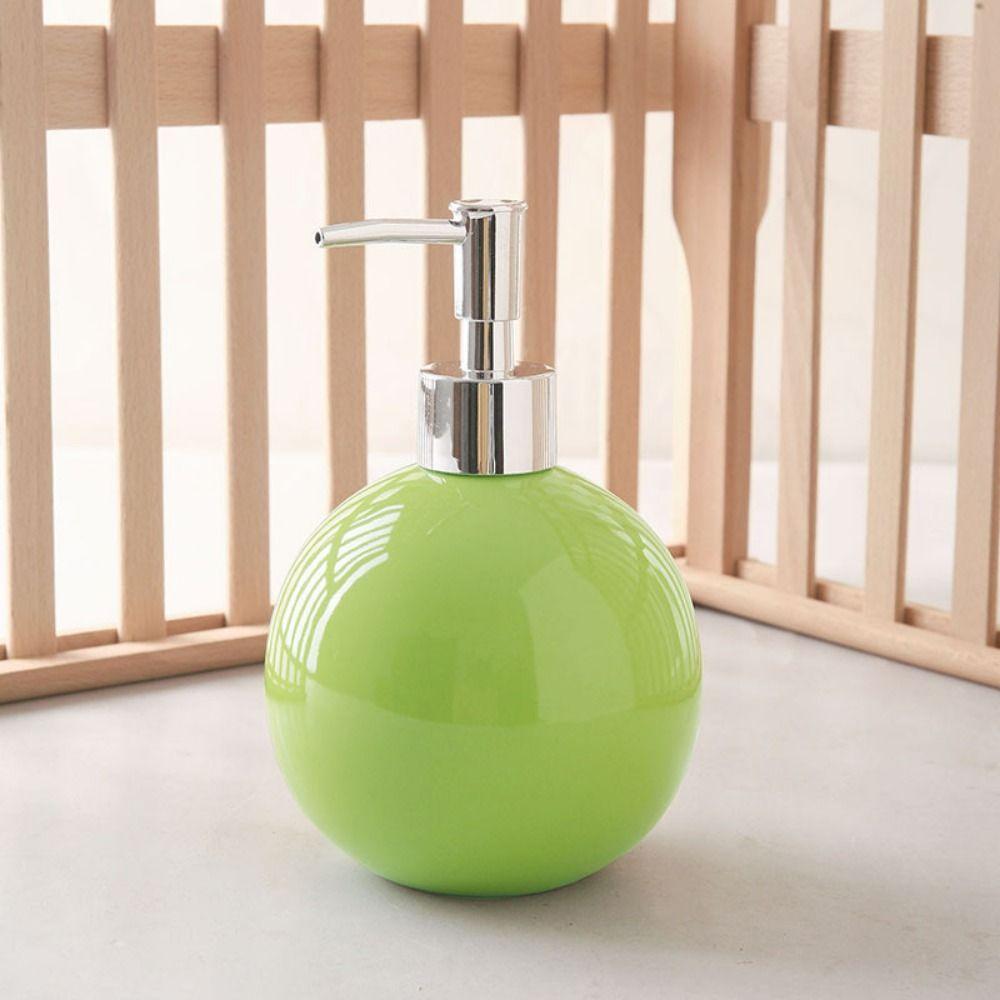 Press Type Ceramic Hand Soap Bottle Refillable Bath Lotion Pump Jar Liquid Soap Container Home