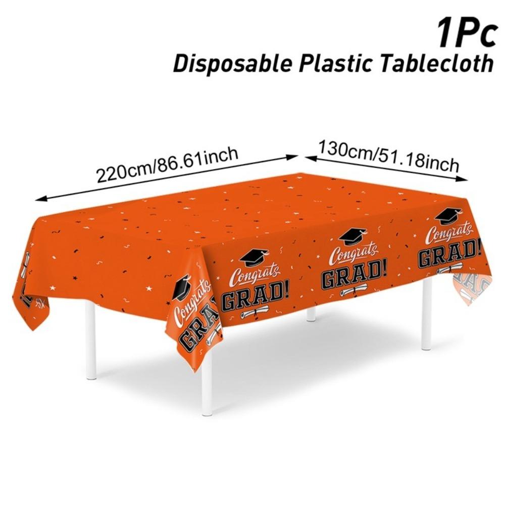 Wear-Resistant Graduation Tablecloth PE Material Disposable Table Cover Table Runner Class of 2026