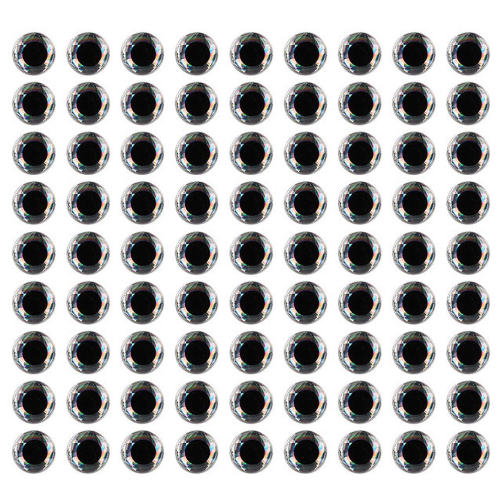 3mm 4mm 5mm 6mm Eyeball 100pcs/lot 3D Fish Eyes Fishing Lure Eyes Artificial Fish Eyes DIY Eyes