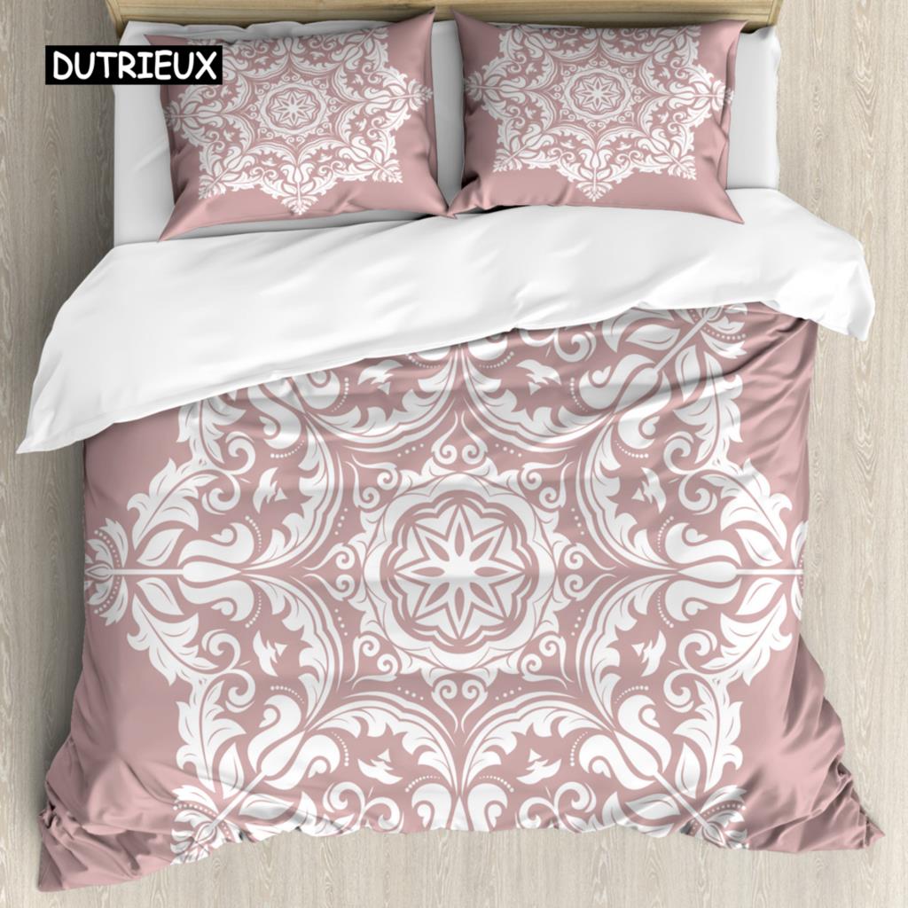 Комплект постельного белья Bohemian Mandala из 2/3 предметов, двуспальное, двуспальное, королевского размера, пододеяльник и наволочка, мягкое постельное белье