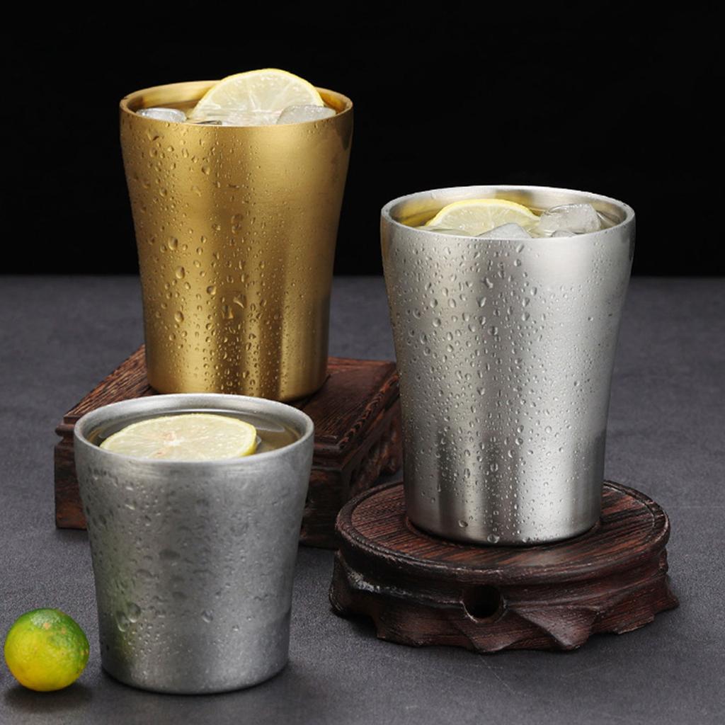 Water Tumblers 304Stainless Steel 2 Colors Double Wall Stackable Suitable for Home Camping Office Party Drinking Use