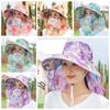 Wide Brim Sun Protection Hat Sunscreen Picking Tea Hat Breathable Women Fisherman Hat  Tea Picking