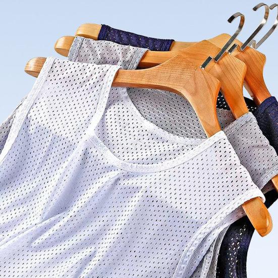 Мужской жилет, легкий, быстросохнущий, дышащий, сетчатый, однотонный, с круглым вырезом, без рукавов, повседневный, майка для тренировок и фитнеса