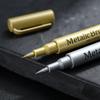 5 шт. Металлические маркеры-кисти(Золотой + Silver), Водостойкие маркеры для граффити, подписей, рисования, принадлежности для художественной школы