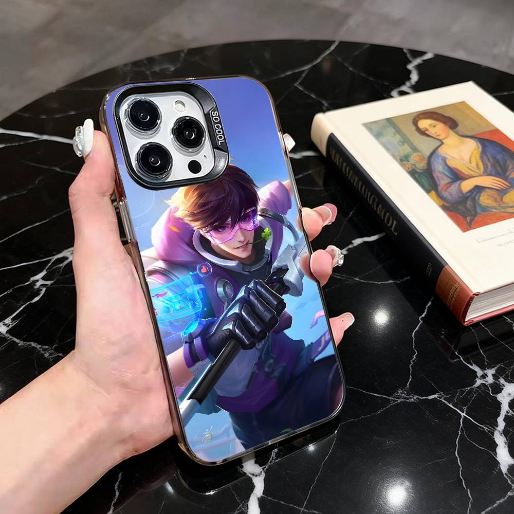 Чехол для телефона H-Honor of K-Kings Li Bai-es Для iPhone 17,16,15,14,13,12,11 Plus,Pro Max,XS, Цветной Серебристый Черный Чехол