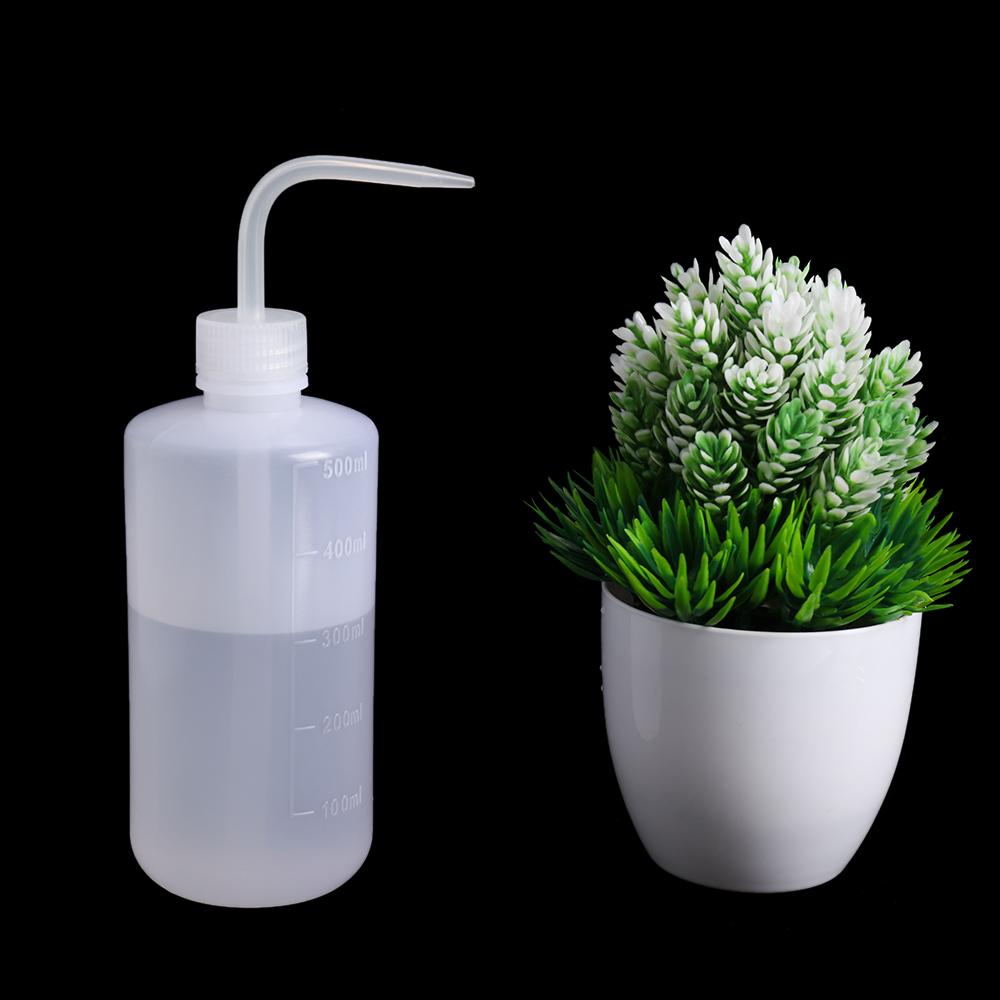250ml/500ml Plastic Bend Washing Alcohol Bottle Gardening Watering Can Curved Mouth