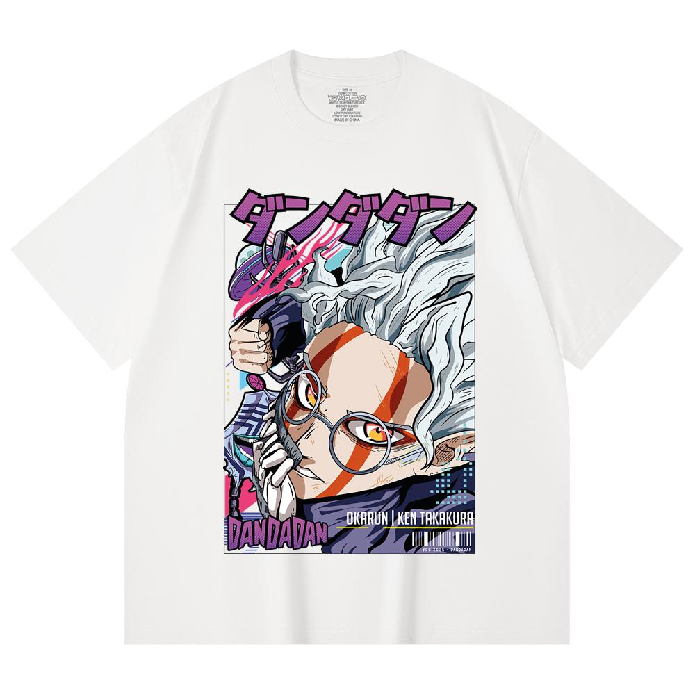 230 Gsm 100% Cotton Dandadan V18 Okarun Print Unisex Heavy Cotton T Shirt