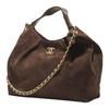 CHANEL HOBO Suede Effect With Calfskin And Lambskin Handbag Extra Large Women's Dark Brown AS6016-B22708-U3950