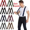 Andy Elastic Suspenders for Men Heavy Duty with Clips X-Back Heavy Duty Clips Adjustable Suspenders