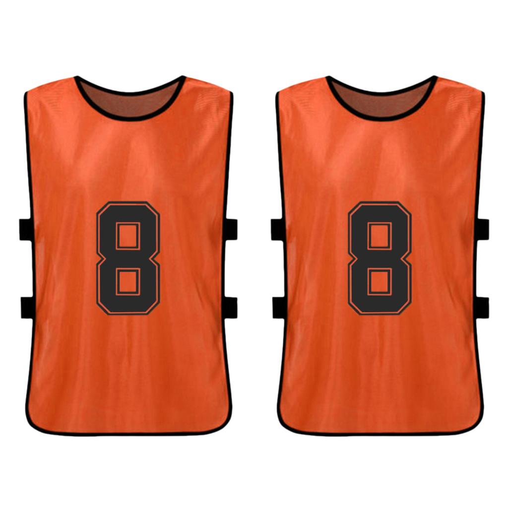6PCS Kid S Football Pinnies Quick Drying Soccer Jerseys Youth Sports Scrimmage Basketball Team Training Numbered Bibs