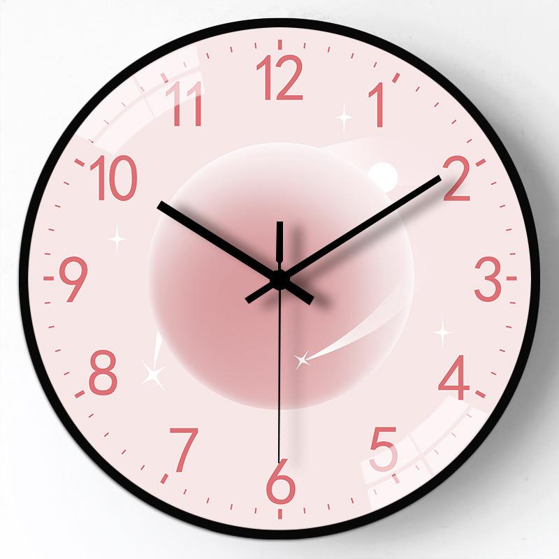 10-дюймовые 25 см часы для гостиной, для дома, без пробивания отверстий, часы-планета, настенные часы, креативные, для спальни, бесшумные часы
