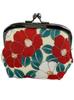 Wa KOMONO Komon Kobo Uni Made In Futago Japanese Puffy Clasp Pouch Free Size (0217-4) Seni, Japan, Chirimen, Pattern, 3.6-inch [Modern