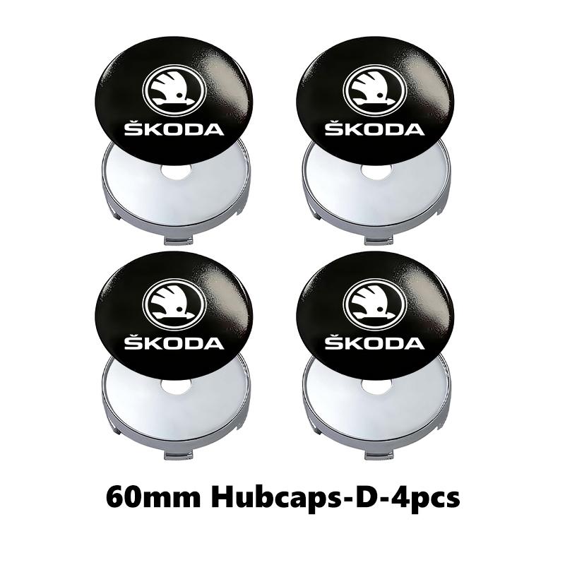 AAAAG1 Car Styling Wheel Center Hub Cap Badge Emblem Sticker Accessories For Skoda Fabia Kamiq Superb Scala Enyaq-iV MK3 VisionS Yeti