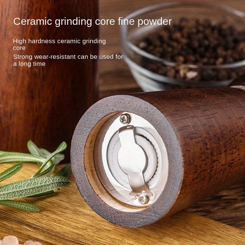 Oak solid wood household sea salt black pepper grinder, antique Western style grinding bottle, seasoning jar