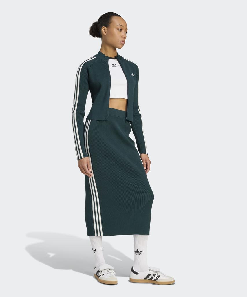 Вязаная юбка Adidas с тремя полосками - Зеленый / Jw2662