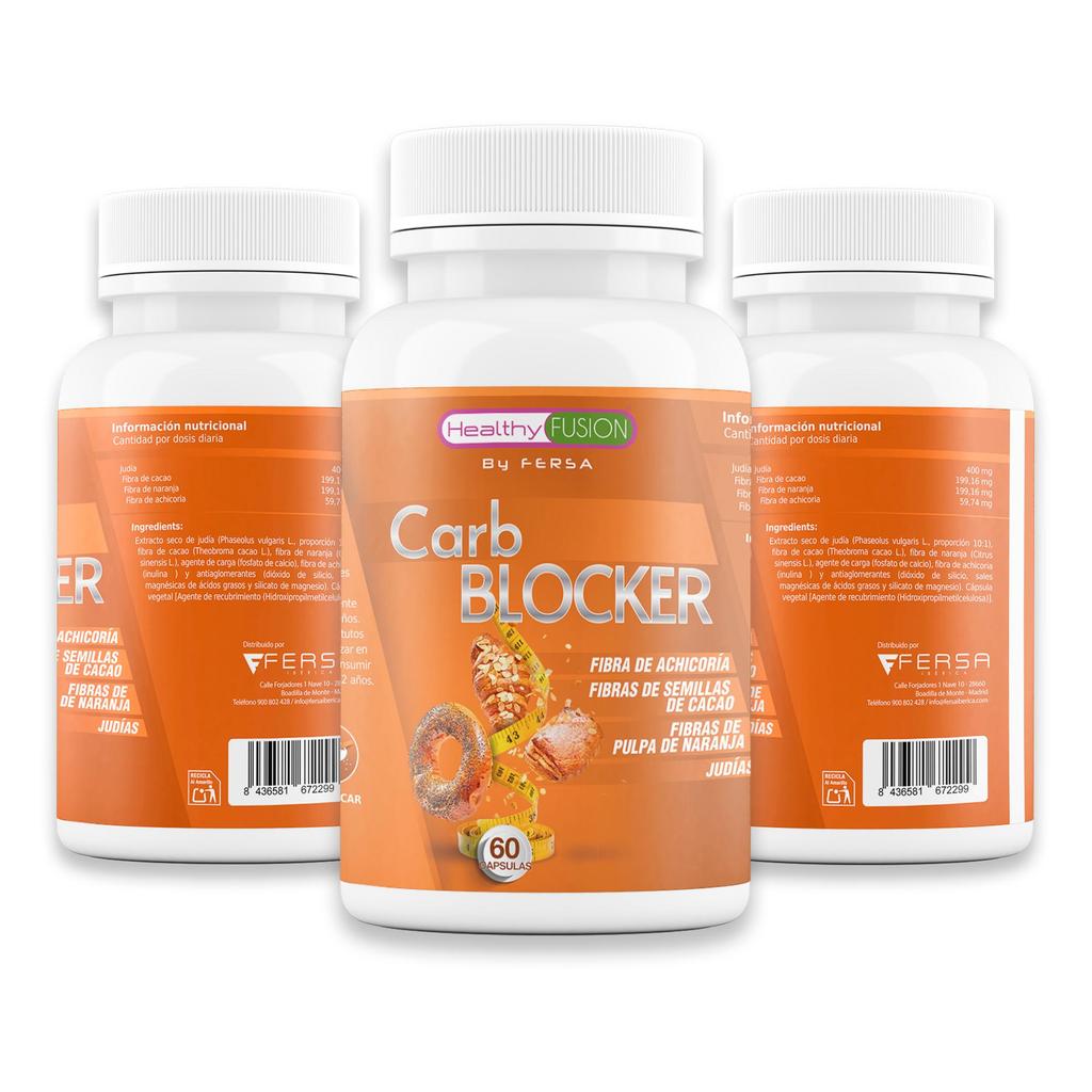 Healthy Fusion - Carb Blocker | Powerful Carbohydrate and Fat Blocker | Cacao Seed, Orange Pulp, and Chicory Fiber | 60 Caplets
