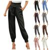 Женские модные повседневные летние брюки с высокой талией и свободными карманами