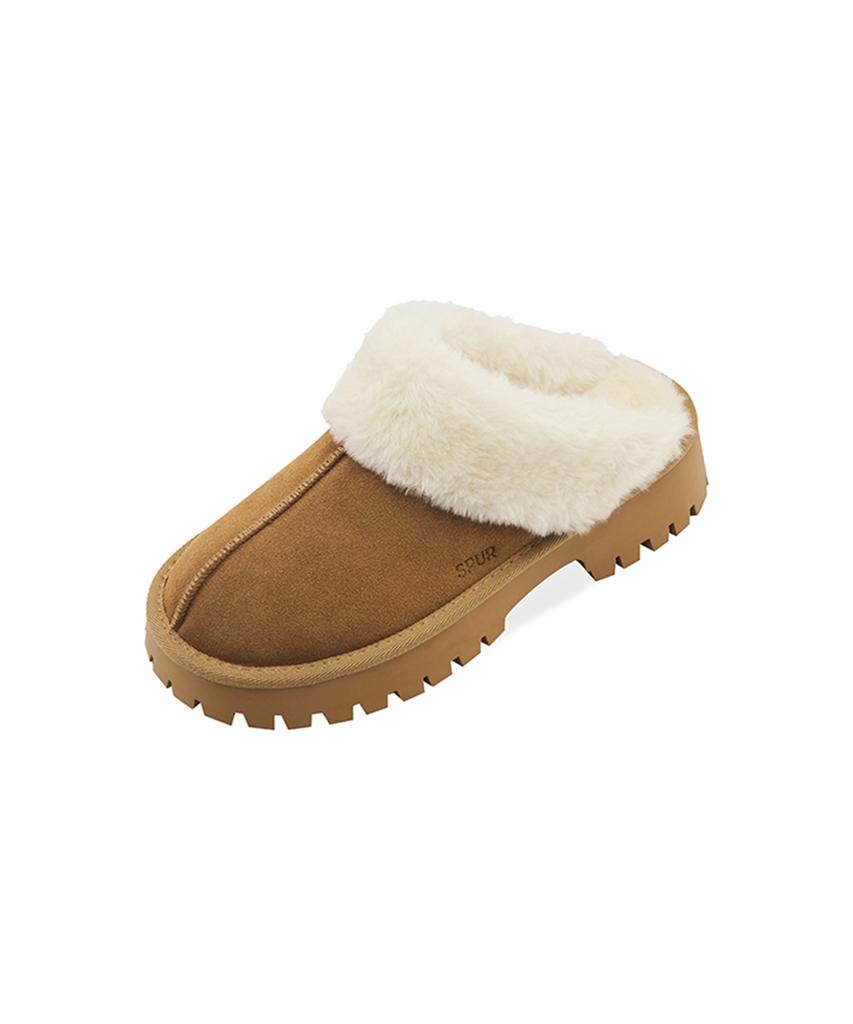 Шпоры Шерсть ягненка Натуральная коровья кожа Тапочки 5 см -Sa9063 (3Color)